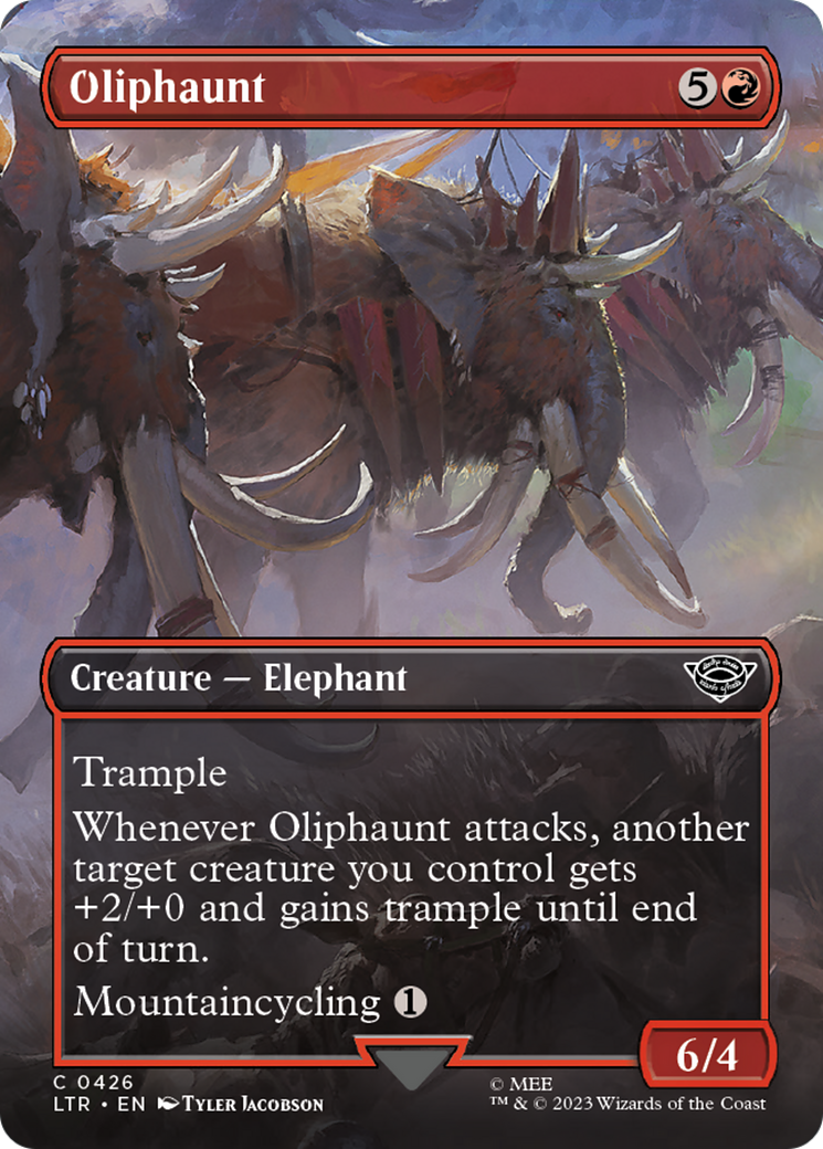 Oliphaunt (Borderless Alternate Art) [The Lord of the Rings: Tales of Middle-Earth] | Gauntlet Hobbies - Angola