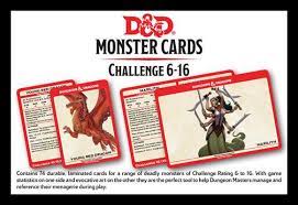 D&D Monster Cards - Challenge 6 - 16