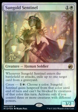 Sungold Sentinel [Innistrad: Midnight Hunt Prerelease Promos] | Gauntlet Hobbies - Angola