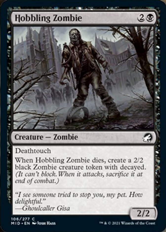Hobbling Zombie [Innistrad: Midnight Hunt] | Gauntlet Hobbies - Angola