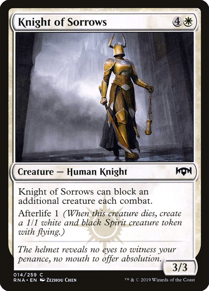 Knight of Sorrows [Ravnica Allegiance] | Gauntlet Hobbies - Angola
