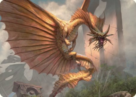 Ancient Gold Dragon Art Card (28) [Commander Legends: Battle for Baldur's Gate Art Series] | Gauntlet Hobbies - Angola