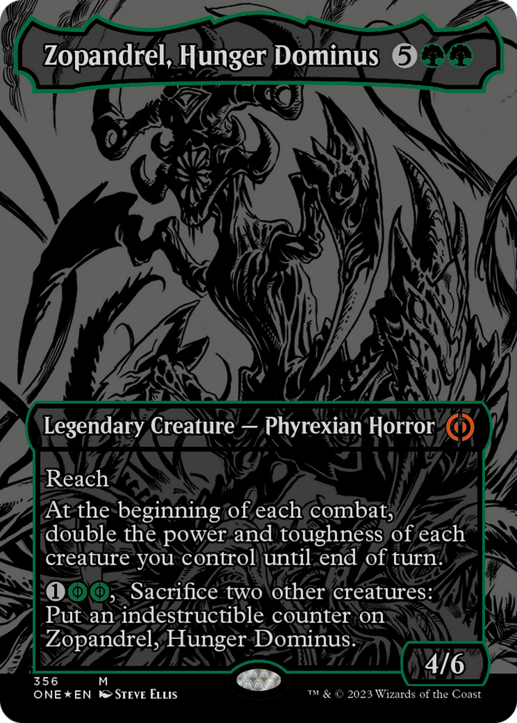 Zopandrel, Hunger Dominus (Oil Slick Raised Foil) [Phyrexia: All Will Be One] | Gauntlet Hobbies - Angola