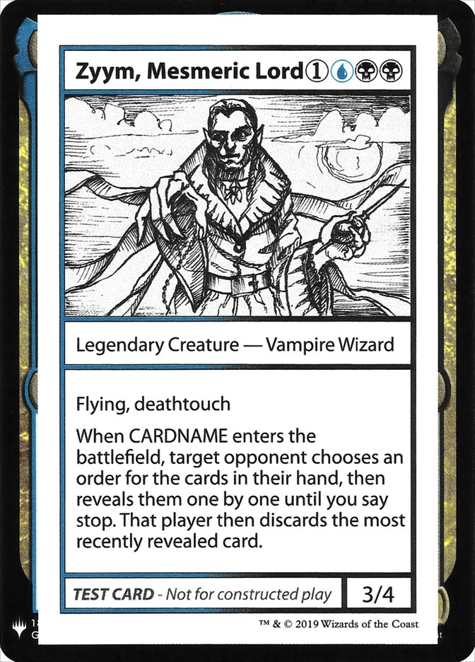 Zyym, Mesmeric Lord [Mystery Booster Playtest Cards] | Gauntlet Hobbies - Angola