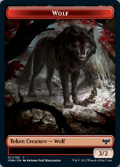 Wolf (011) // Boar Double-sided Token [Innistrad: Crimson Vow Tokens] | Gauntlet Hobbies - Angola