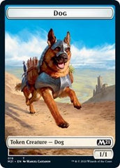 Dog // Saproling Double-sided Token [Core Set 2021 Tokens] | Gauntlet Hobbies - Angola