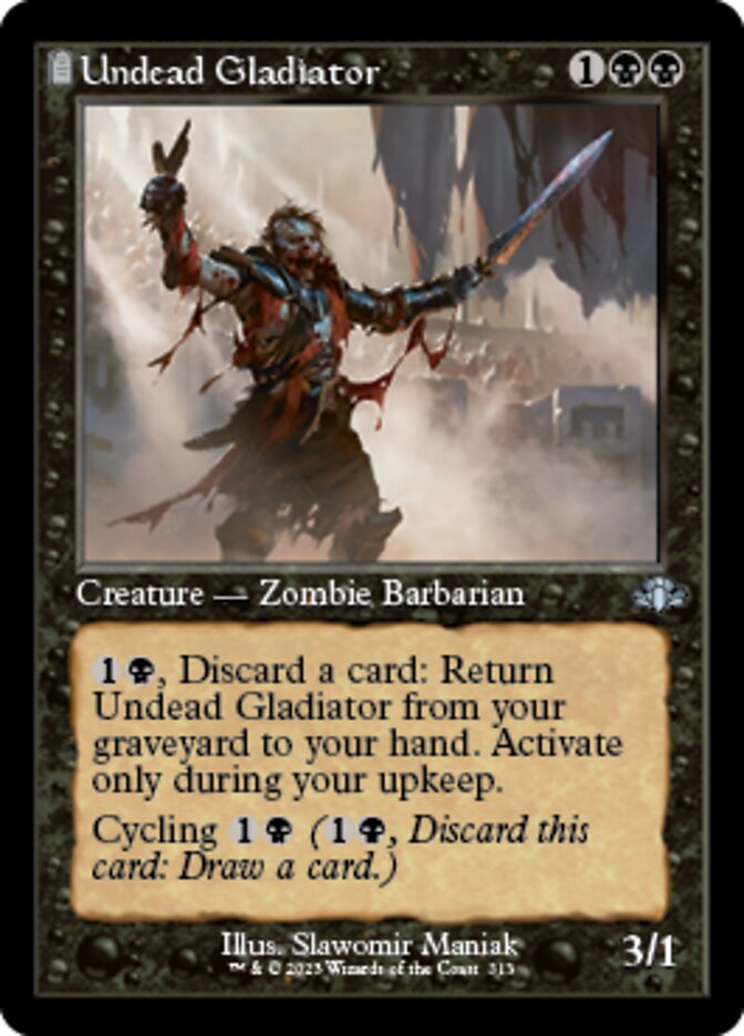 Undead Gladiator (Retro) [Dominaria Remastered] | Gauntlet Hobbies - Angola