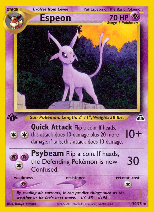 Espeon (20/75) [Neo Discovery 1st Edition] | Gauntlet Hobbies - Angola