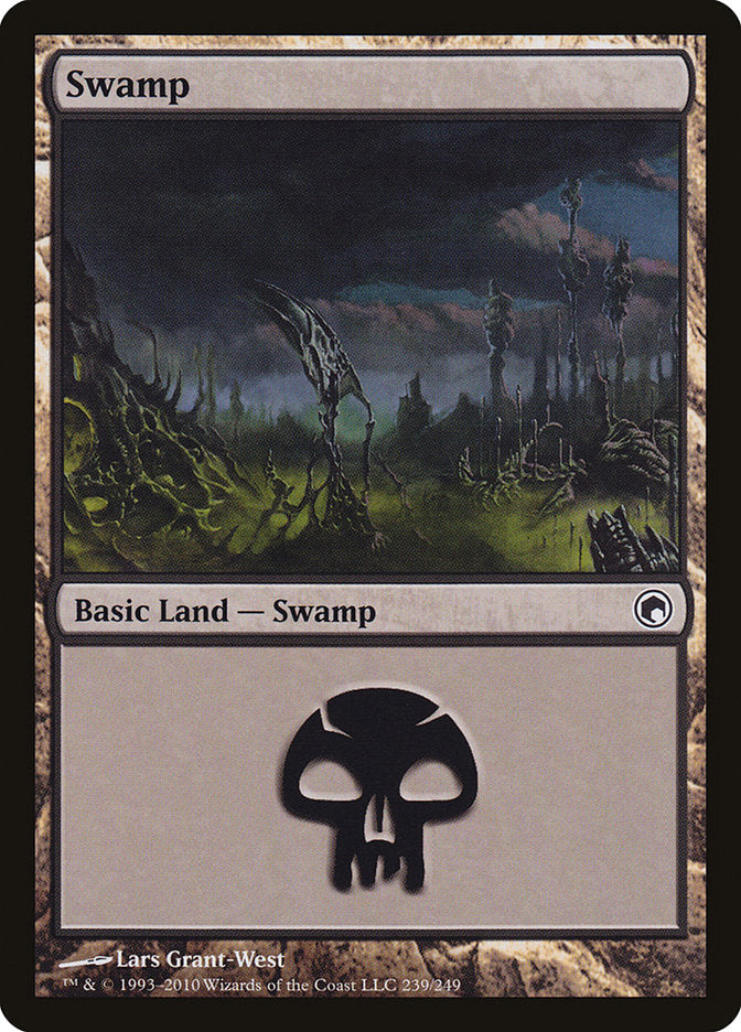 Swamp (239) [Scars of Mirrodin] | Gauntlet Hobbies - Angola