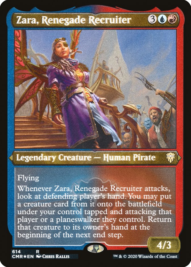 Zara, Renegade Recruiter (Etched) [Commander Legends] | Gauntlet Hobbies - Angola
