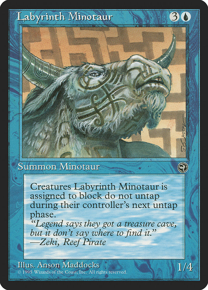 Labyrinth Minotaur (Zeki Flavor Text) [Homelands] | Gauntlet Hobbies - Angola