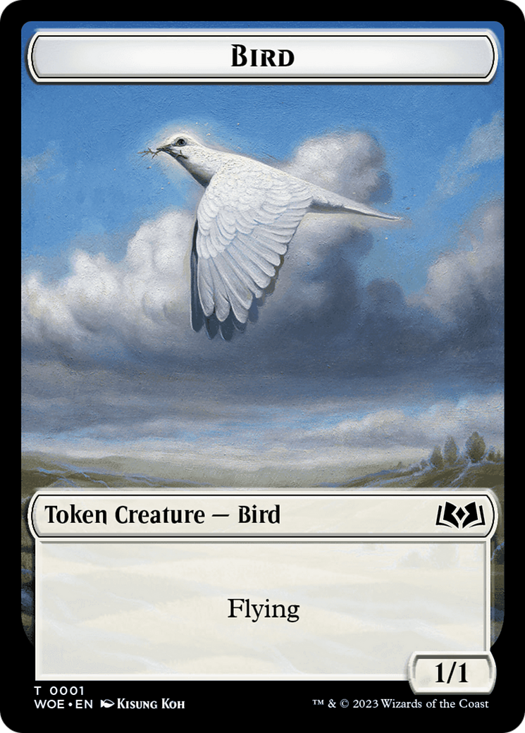 Bird // Food (0010) Double-Sided Token [Wilds of Eldraine Tokens] | Gauntlet Hobbies - Angola