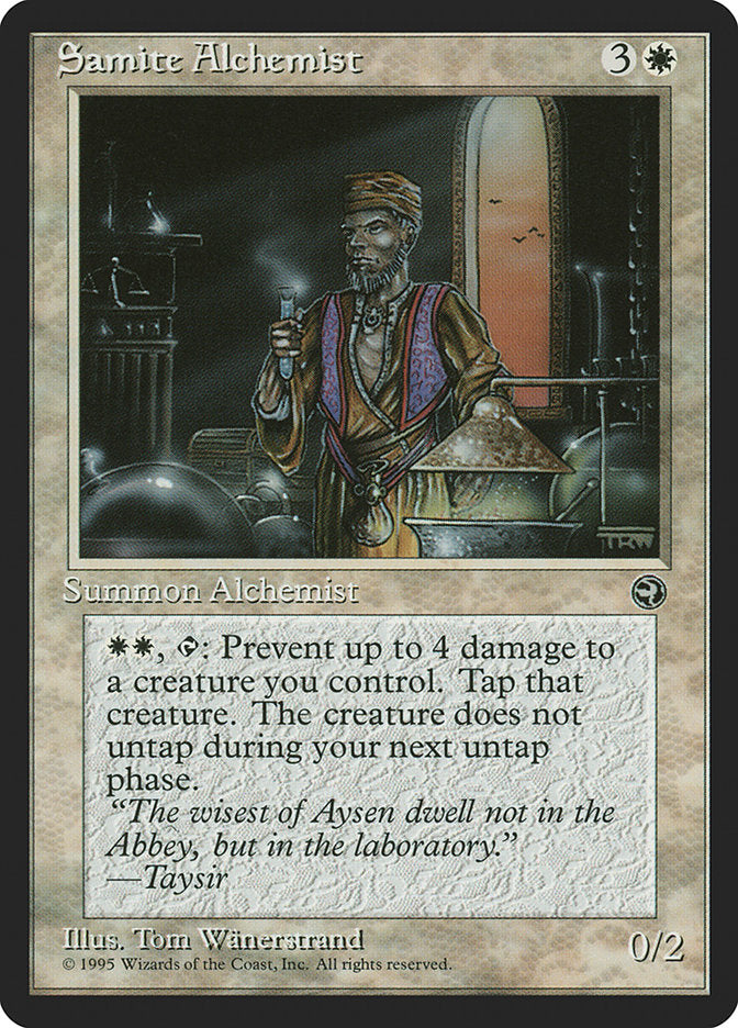 Samite Alchemist (Taysir Flavor Text) [Homelands] | Gauntlet Hobbies - Angola