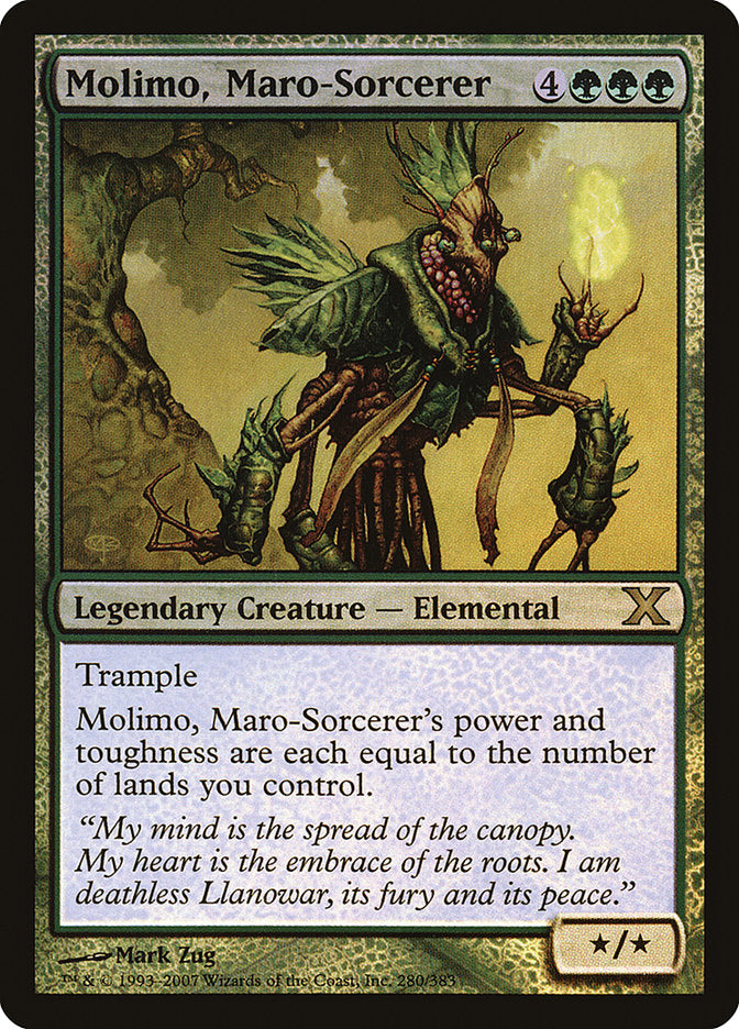 Molimo, Maro-Sorcerer (Premium Foil) [Tenth Edition] | Gauntlet Hobbies - Angola