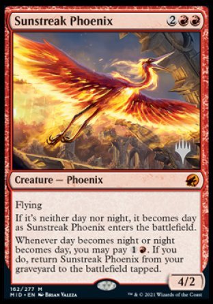 Sunstreak Phoenix (Promo Pack) [Innistrad: Midnight Hunt Promos] | Gauntlet Hobbies - Angola