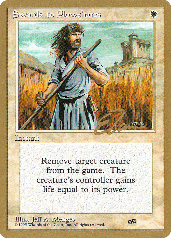 Swords to Plowshares (Eric Tam) (SB) [Pro Tour Collector Set] | Gauntlet Hobbies - Angola