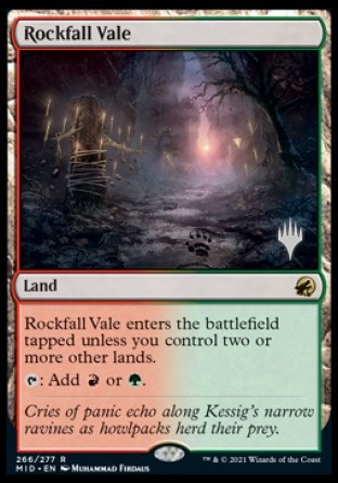 Rockfall Vale (Promo Pack) [Innistrad: Midnight Hunt Promos] | Gauntlet Hobbies - Angola