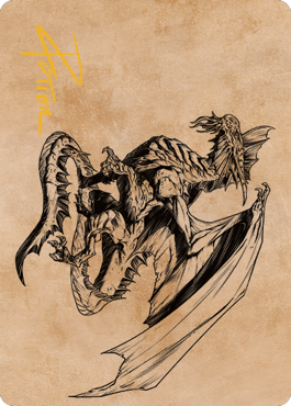 Ancient Silver Dragon Art Card (47) (Gold-Stamped Signature) [Commander Legends: Battle for Baldur's Gate Art Series] | Gauntlet Hobbies - Angola