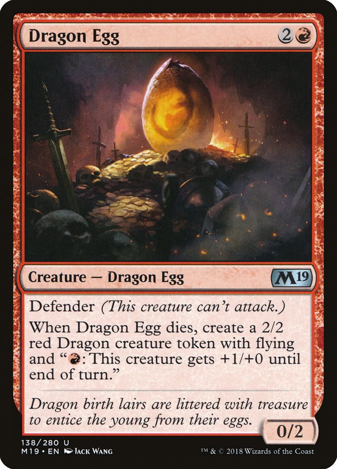 Dragon Egg [Core Set 2019] | Gauntlet Hobbies - Angola