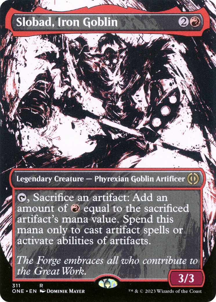 Slobad, Iron Goblin (Borderless Ichor) [Phyrexia: All Will Be One] | Gauntlet Hobbies - Angola