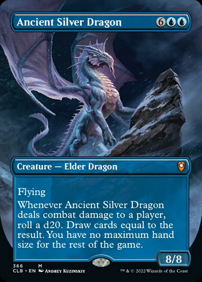 Ancient Silver Dragon (Borderless Alternate Art) [Commander Legends: Battle for Baldur's Gate] | Gauntlet Hobbies - Angola