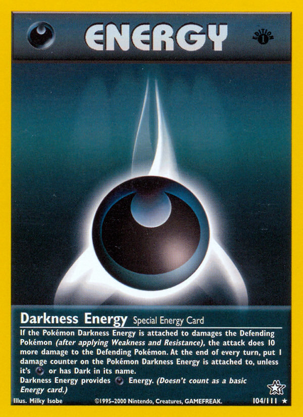 Darkness Energy (104/111) [Neo Genesis 1st Edition] | Gauntlet Hobbies - Angola