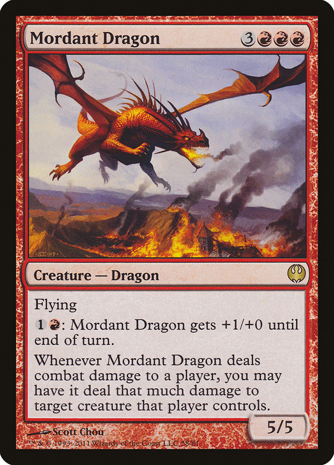 Mordant Dragon [Duel Decks: Knights vs. Dragons] | Gauntlet Hobbies - Angola