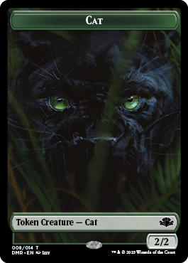Elephant // Cat (008) Double-Sided Token [Dominaria Remastered Tokens] | Gauntlet Hobbies - Angola