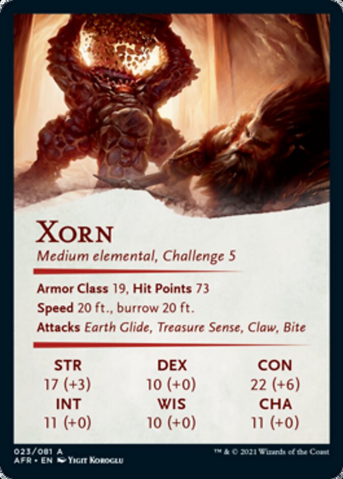 Xorn Art Card [Dungeons & Dragons: Adventures in the Forgotten Realms Art Series] | Gauntlet Hobbies - Angola