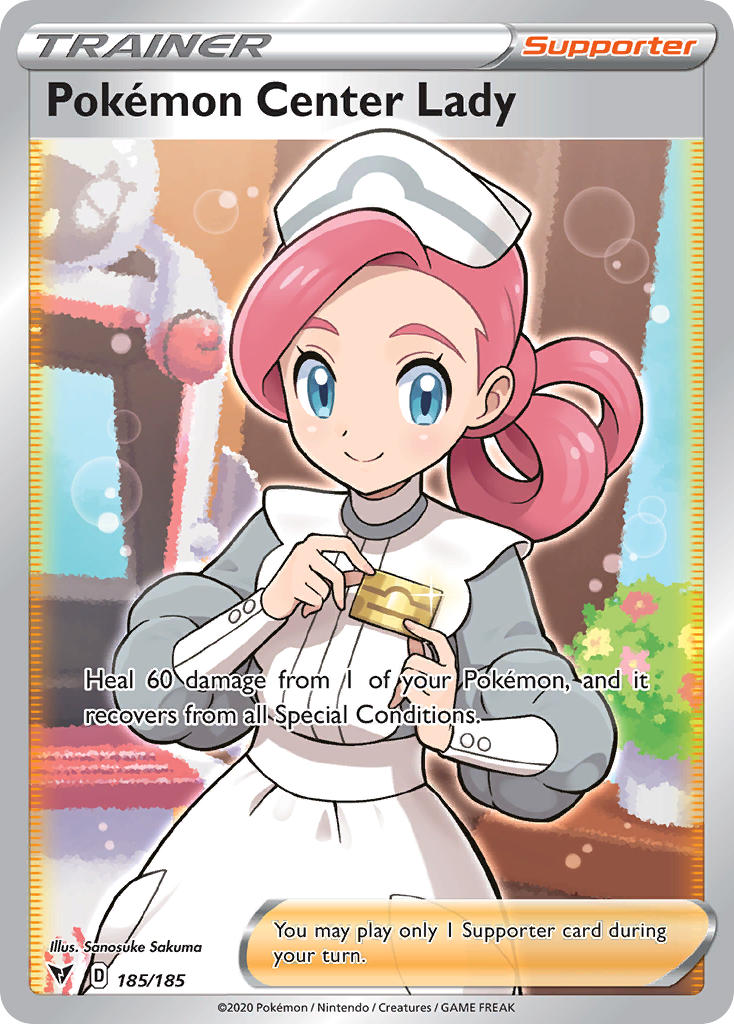 Pokemon Center Lady (185/185) [Sword & Shield: Vivid Voltage] | Gauntlet Hobbies - Angola