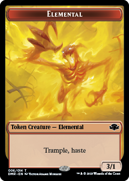 Elephant // Elemental Double-Sided Token [Dominaria Remastered Tokens] | Gauntlet Hobbies - Angola