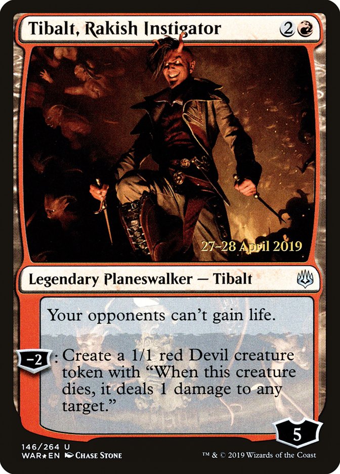 Tibalt, Rakish Instigator [War of the Spark Prerelease Promos] | Gauntlet Hobbies - Angola
