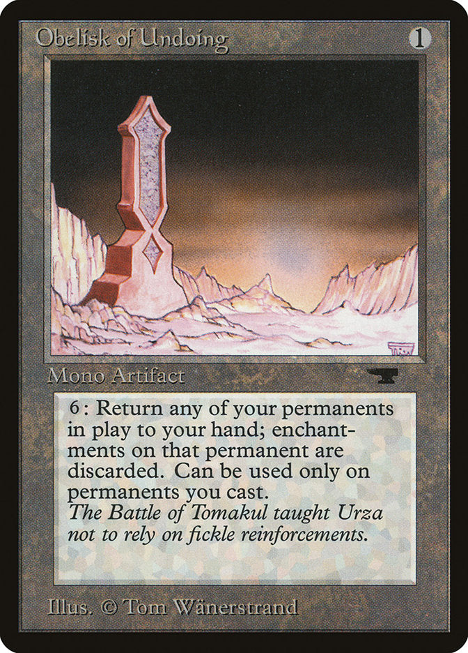 Obelisk of Undoing [Antiquities] | Gauntlet Hobbies - Angola