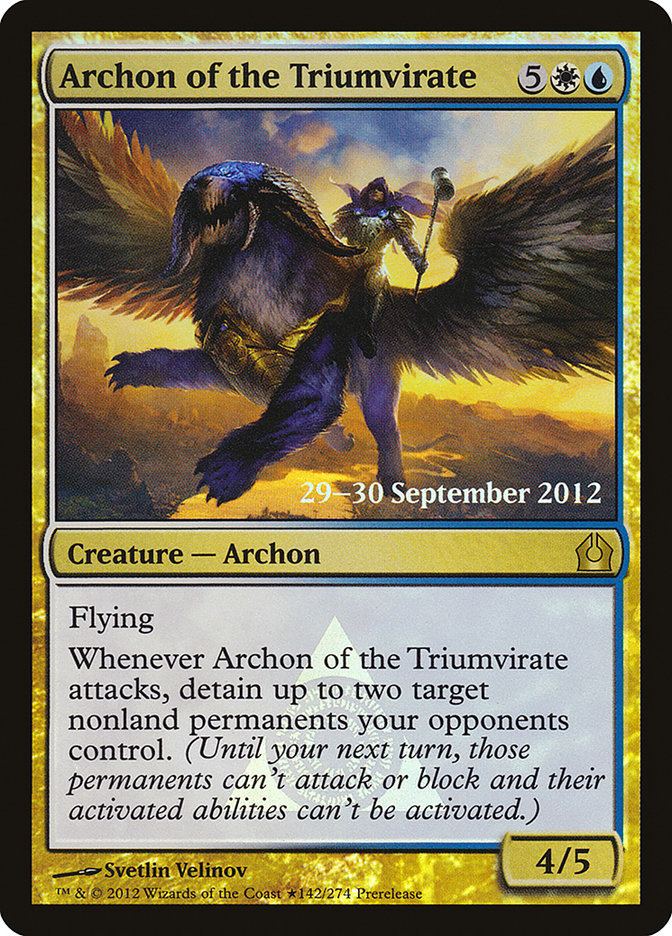 Archon of the Triumvirate [Return to Ravnica Prerelease Promos] | Gauntlet Hobbies - Angola
