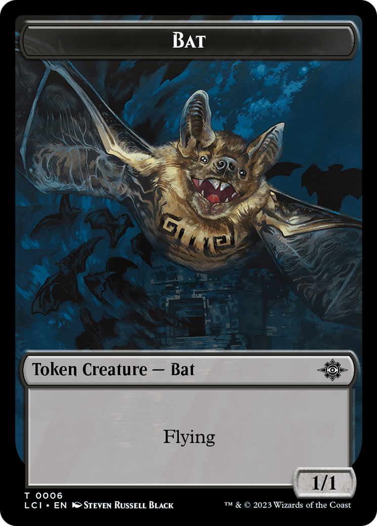 Bat // Vampire (0004) Double-Sided Token [The Lost Caverns of Ixalan Commander Tokens] | Gauntlet Hobbies - Angola