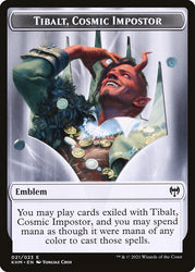 Elf Warrior // Tibalt, Cosmic Impostor Emblem Double-sided Token [Kaldheim Tokens]