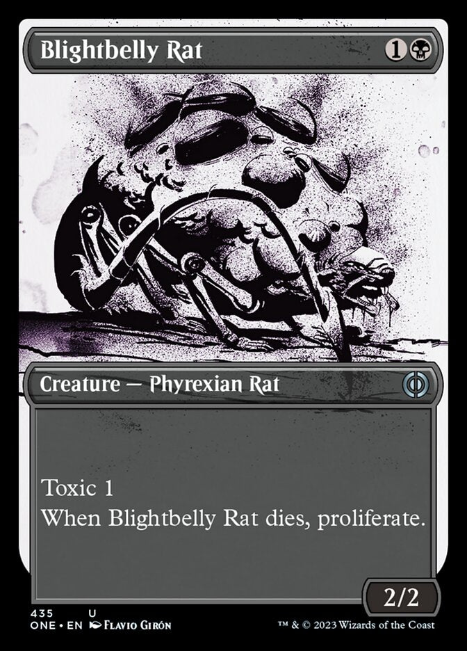 Blightbelly Rat (Showcase Ichor Step-and-Compleat Foil) [Phyrexia: All Will Be One] | Gauntlet Hobbies - Angola
