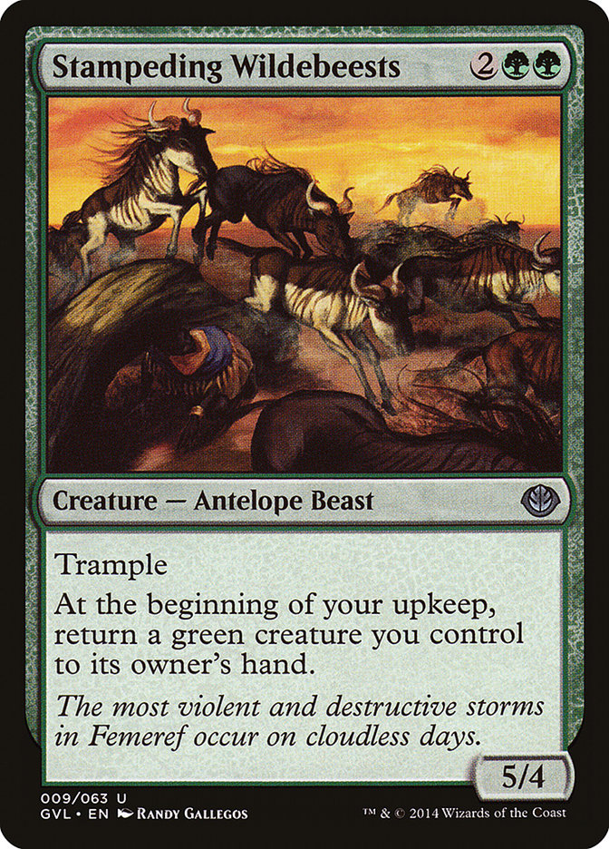 Stampeding Wildebeests (Garruk vs. Liliana) [Duel Decks Anthology] | Gauntlet Hobbies - Angola