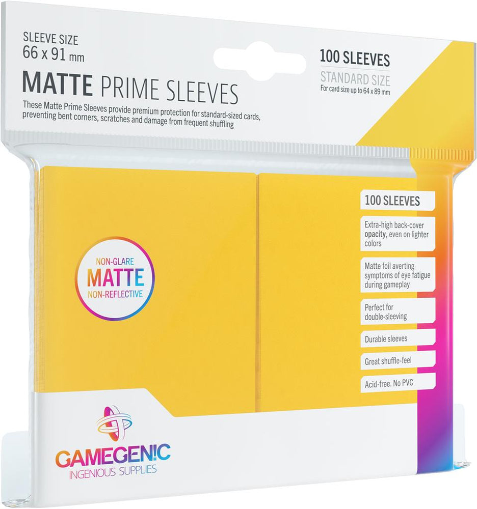 Gamegenic Matte Prime Sleeve Pack - Yellow 100ct