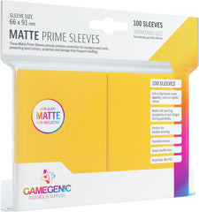 Gamegenic Matte Prime Sleeve Pack - Yellow 100ct | Gauntlet Hobbies - Angola