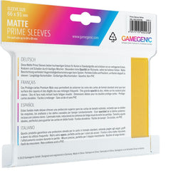 Gamegenic Matte Prime Sleeve Pack - Yellow 100ct