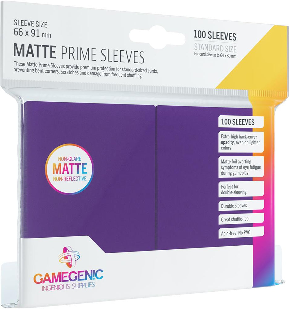 Gamegenic Matte Prime Sleeve Pack - Purple 100ct