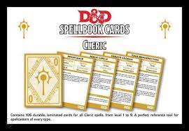 D&D Spellbook Cards - Cleric