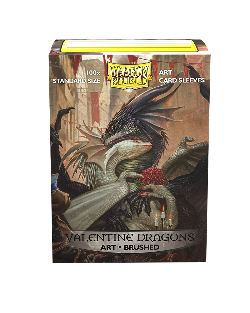 Dragon Shield Art Sleeve - ‘Valentine Dragons' 100ct