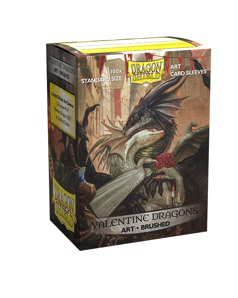 Dragon Shield Art Sleeve - ‘Valentine Dragons' 100ct